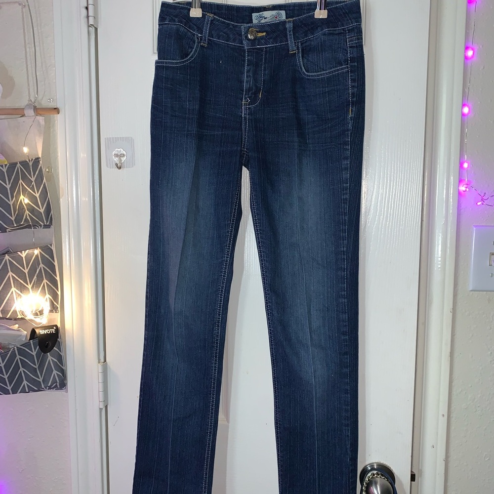 Girls Blue denim straight leg Jeans